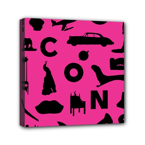 Car Plan Pinkcover Outside Mini Canvas 6  X 6  by Mariart