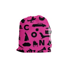 Car Plan Pinkcover Outside Drawstring Pouches (medium)  by Mariart