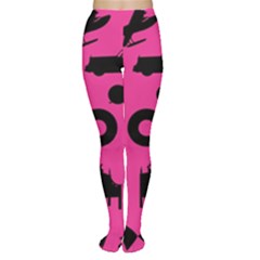 Car Plan Pinkcover Outside Women s Tights by Mariart