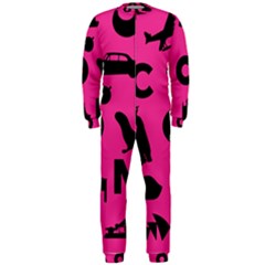 Car Plan Pinkcover Outside Onepiece Jumpsuit (men)  by Mariart