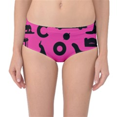 Car Plan Pinkcover Outside Mid-waist Bikini Bottoms by Mariart