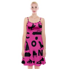 Car Plan Pinkcover Outside Spaghetti Strap Velvet Dress by Mariart