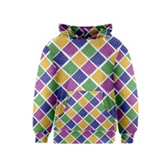 African Illutrations Plaid Color Rainbow Blue Green Yellow Purple White Line Chevron Wave Polkadot Kids  Pullover Hoodie by Mariart