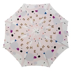 Cheers Polkadot Circle Color Rainbow Straight Umbrellas