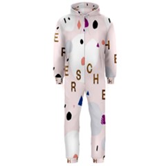 Cheers Polkadot Circle Color Rainbow Hooded Jumpsuit (men)  by Mariart