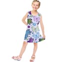 Butterfly Animals Fly Purple Green Blue Polkadot Flower Floral Star Kids  Tunic Dress View1