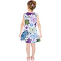 Butterfly Animals Fly Purple Green Blue Polkadot Flower Floral Star Kids  Tunic Dress View2