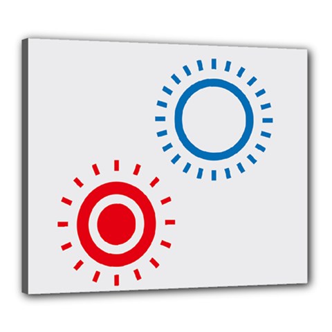 Color Light Effect Control Mode Circle Red Blue Canvas 24  X 20 