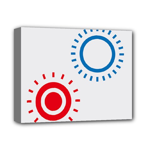Color Light Effect Control Mode Circle Red Blue Deluxe Canvas 14  X 11  by Mariart