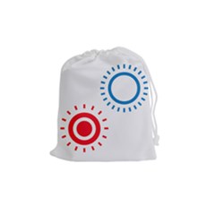 Color Light Effect Control Mode Circle Red Blue Drawstring Pouches (medium)  by Mariart