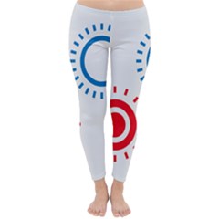 Color Light Effect Control Mode Circle Red Blue Classic Winter Leggings