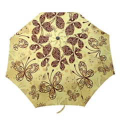 Butterfly Animals Fly Purple Gold Polkadot Flower Floral Star Sunflower Folding Umbrellas by Mariart