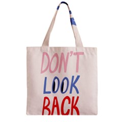 Don t Look Back Big Eye Pink Red Blue Sexy Zipper Grocery Tote Bag