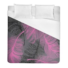 Feathers Quill Pink Grey Duvet Cover (full/ Double Size)