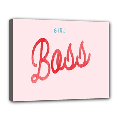 Girl Boss Pink Red Blue Sexy Canvas 14  X 11 