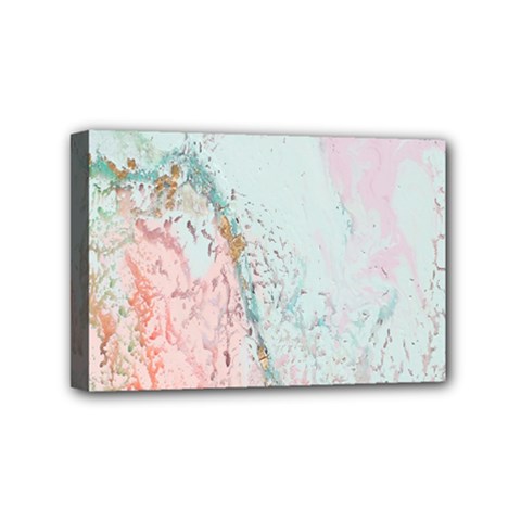 Geode Crystal Pink Blue Mini Canvas 6  X 4  by Mariart