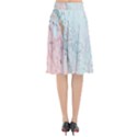 Geode Crystal Pink Blue Flared Midi Skirt View2