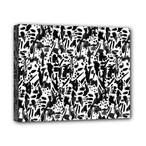 Deskjet Ink Splatter Black Spot Canvas 10  X 8  by Mariart