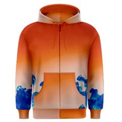 Simulate Weather Fronts Smoke Blue Orange Men s Zipper Hoodie