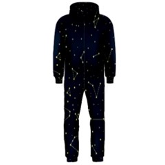 Star Zodiak Space Circle Sky Line Light Blue Yellow Hooded Jumpsuit (men)  by Mariart