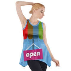 Store Open Color Rainbow Glass Orange Red Blue Brown Green Pink Side Drop Tank Tunic by Mariart