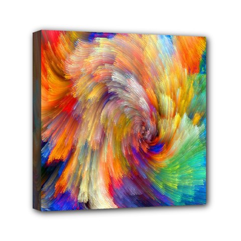 Rainbow Color Splash Mini Canvas 6  x 6 