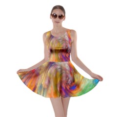 Rainbow Color Splash Skater Dress