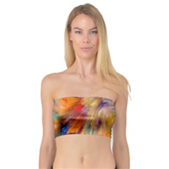 Rainbow Color Splash Bandeau Top