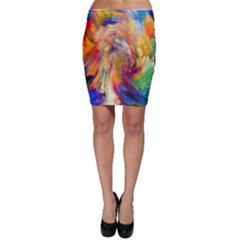 Rainbow Color Splash Bodycon Skirt