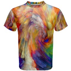 Rainbow Color Splash Men s Cotton Tee