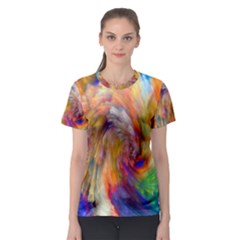 Rainbow Color Splash Women s Sport Mesh Tee