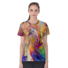 Rainbow Color Splash Women s Cotton Tee