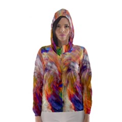 Rainbow Color Splash Hooded Wind Breaker (Women)