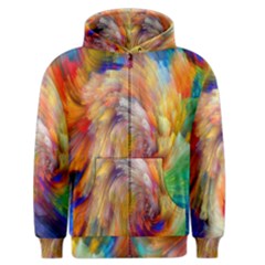 Rainbow Color Splash Men s Zipper Hoodie by Mariart