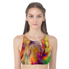 Rainbow Color Splash Tank Bikini Top