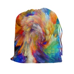 Rainbow Color Splash Drawstring Pouches (XXL)