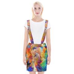 Rainbow Color Splash Braces Suspender Skirt by Mariart