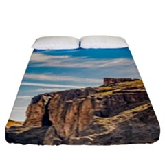 Rocky Mountains Patagonia Landscape   Santa Cruz   Argentina Fitted Sheet (california King Size) by dflcprints