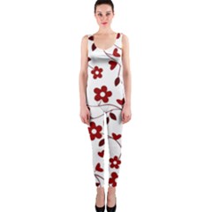 Floral Pattern Onepiece Catsuit by Valentinaart