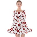 Floral pattern Long Sleeve Skater Dress View1