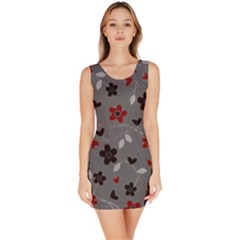 Floral Pattern Sleeveless Bodycon Dress