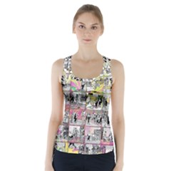 Comic Book  Racer Back Sports Top by Valentinaart