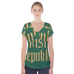 The Irish Republic Flag (1916, 1919-1922) Short Sleeve Front Detail Top by abbeyz71