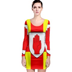 Flag Of The Province Of Ulster  Long Sleeve Bodycon Dress by abbeyz71