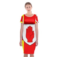 Flag Of The Province Of Ulster  Classic Short Sleeve Midi Dress by abbeyz71