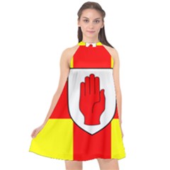 Flag Of The Province Of Ulster  Halter Neckline Chiffon Dress  by abbeyz71