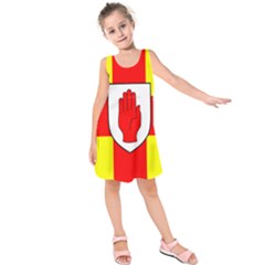 Flag Of The Province Of Ulster  Kids  Sleeveless Dress by abbeyz71