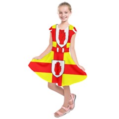 Flag Of The Province Of Ulster  Kids  Short Sleeve Dress by abbeyz71