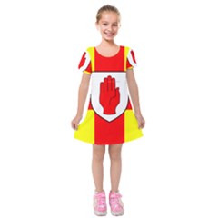 Flag Of The Province Of Ulster  Kids  Short Sleeve Velvet Dress by abbeyz71