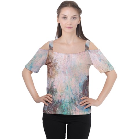 Cold Stone Abstract Women s Cutout Shoulder Tee by digitaldivadesigns